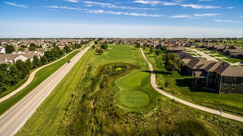 View of golf course fairway