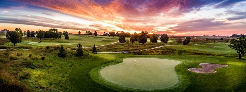 Golf Course at Sunset