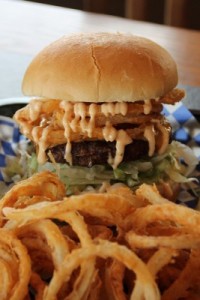 Dripping onion burger