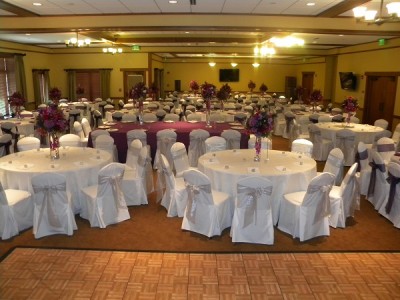 Banquet tables for wedding reception