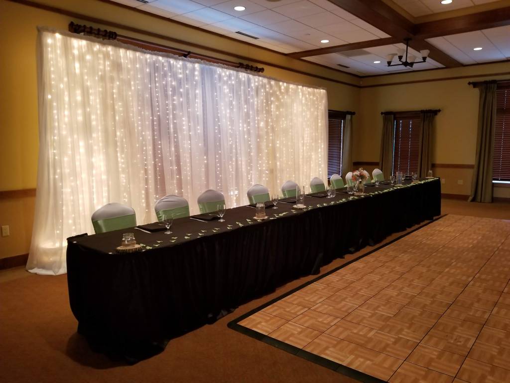 Wedding party banquet table